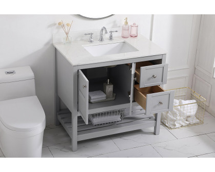 Elegant Bathroom Vanity - Gray (VF16436GR-BS)