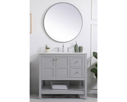 Elegant Bathroom Vanity - Gray (VF16436GR-BS)