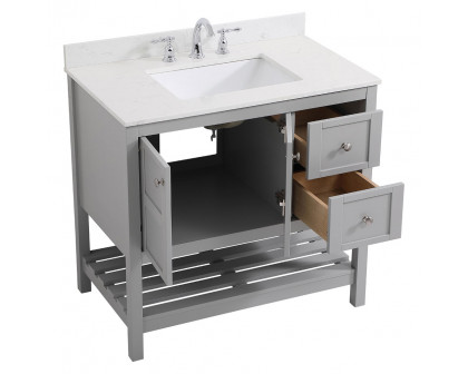 Elegant Bathroom Vanity - Gray (VF16436GR-BS)