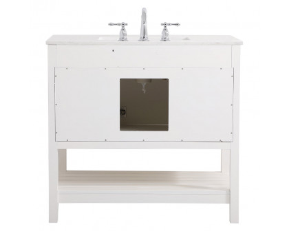 Elegant Bathroom Vanity - White (VF16436WH)