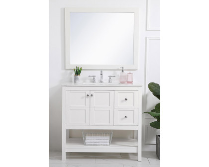 Elegant Bathroom Vanity - White (VF16436WH)