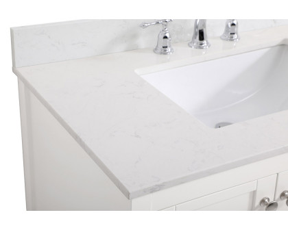 Elegant Bathroom Vanity - White (VF16436WH-BS)