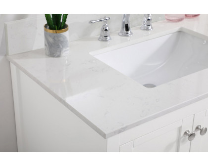 Elegant Bathroom Vanity - White (VF16436WH-BS)