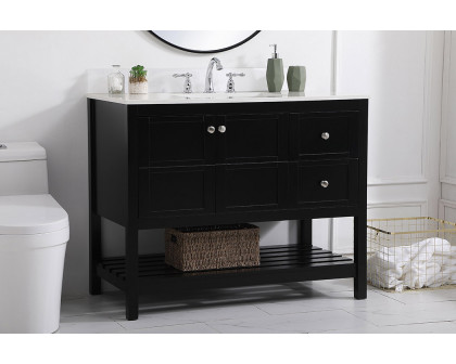 Elegant Bathroom Vanity - Black (VF16442BK-BS)