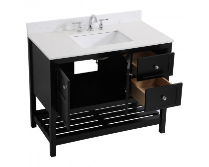 Elegant Bathroom Vanity - Black (VF16442BK-BS)