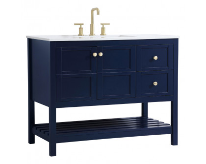 Elegant Bathroom Vanity - Blue (VF16442BL)