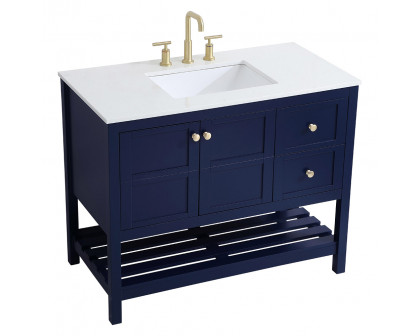 Elegant Bathroom Vanity - Blue (VF16442BL)