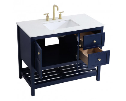 Elegant Bathroom Vanity - Blue (VF16442BL)