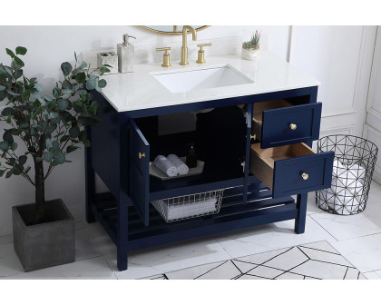 Elegant Bathroom Vanity - Blue (VF16442BL-BS)