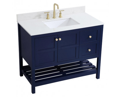 Elegant Bathroom Vanity - Blue (VF16442BL-BS)