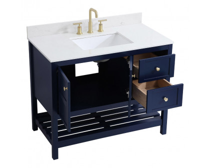 Elegant Bathroom Vanity - Blue (VF16442BL-BS)