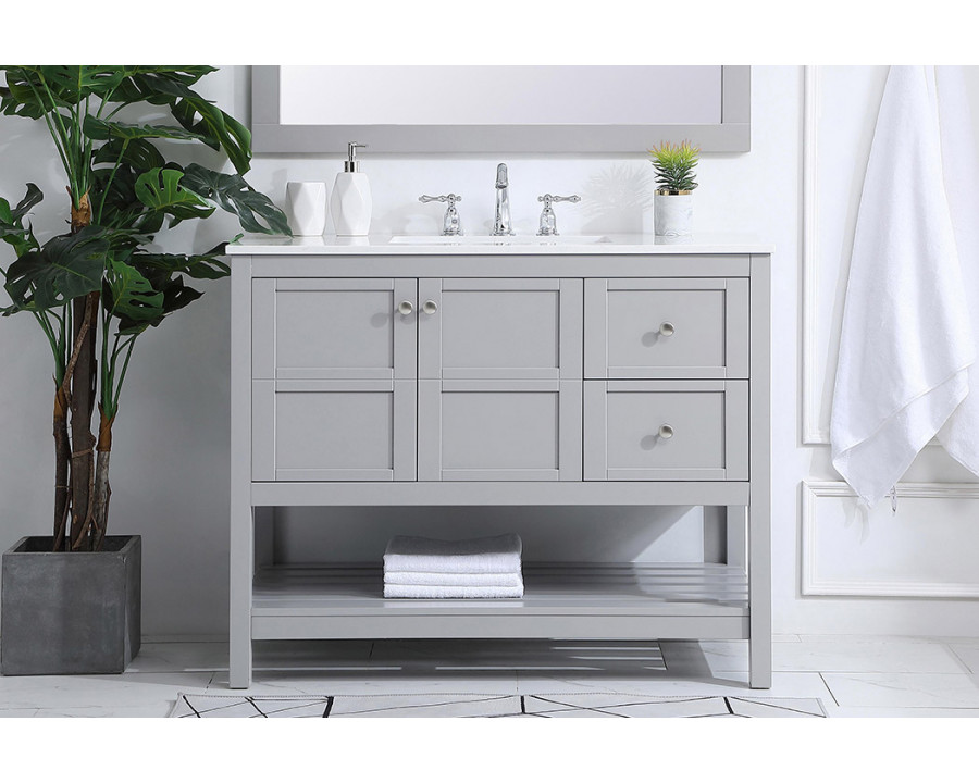 Elegant Bathroom Vanity - Gray (VF16442GR)