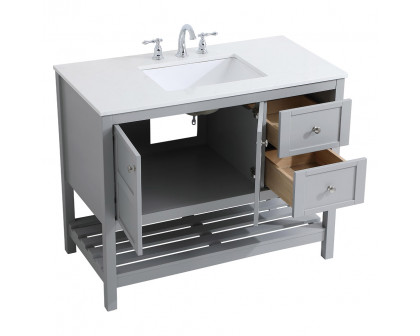 Elegant Bathroom Vanity - Gray (VF16442GR)