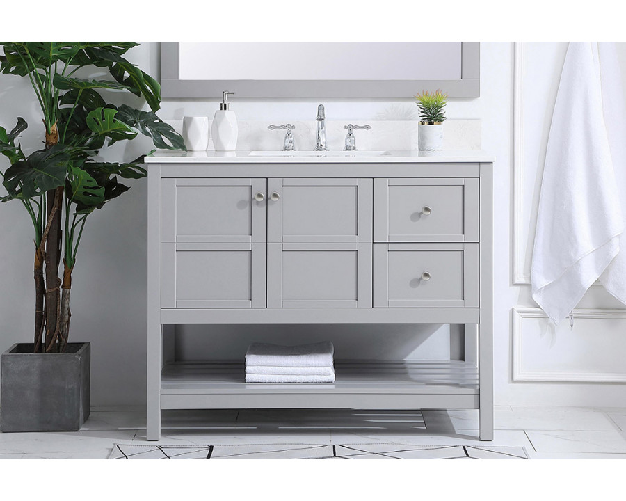 Elegant Bathroom Vanity - Gray (VF16442GR-BS)