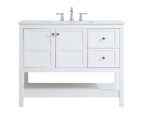 Elegant Bathroom Vanity - White (VF16442WH)