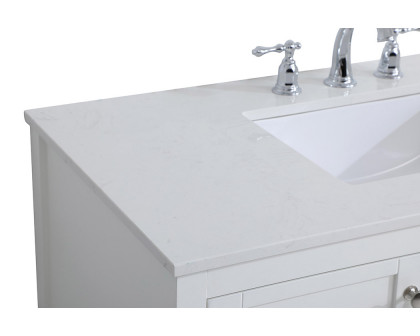 Elegant Bathroom Vanity - White (VF16442WH)