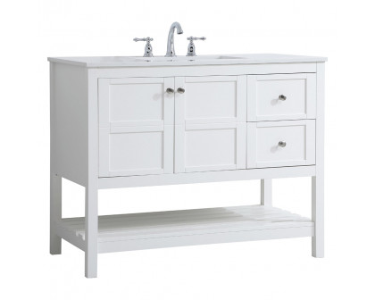 Elegant Bathroom Vanity - White (VF16442WH)