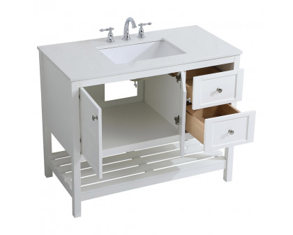 Elegant Bathroom Vanity - White (VF16442WH)