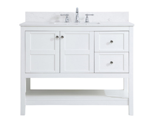 Elegant Bathroom Vanity - White (VF16442WH-BS)