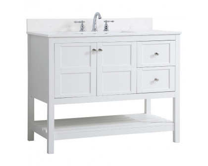 Elegant Bathroom Vanity - White (VF16442WH-BS)