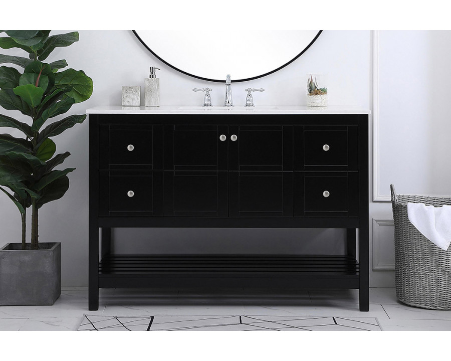 Elegant Bathroom Vanity - Black (VF16448BK)