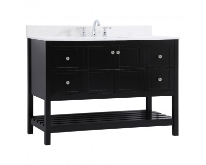 Elegant Bathroom Vanity - Black (VF16448BK-BS)