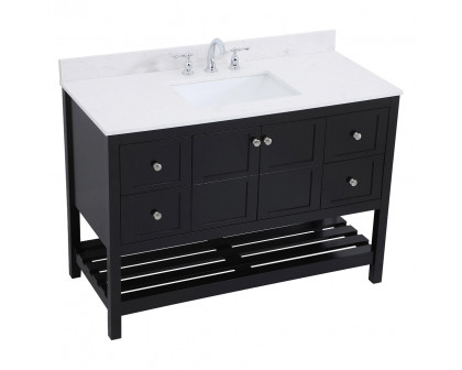 Elegant Bathroom Vanity - Black (VF16448BK-BS)