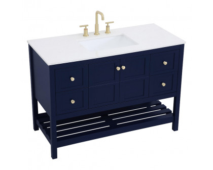 Elegant Bathroom Vanity - Blue (VF16448BL)