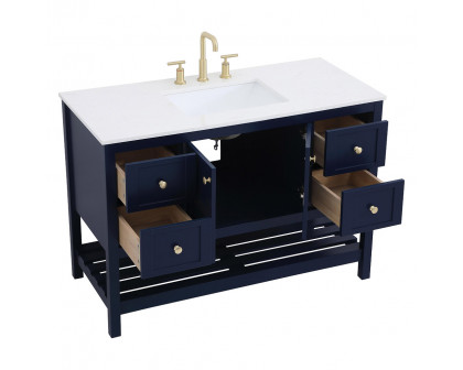 Elegant Bathroom Vanity - Blue (VF16448BL)