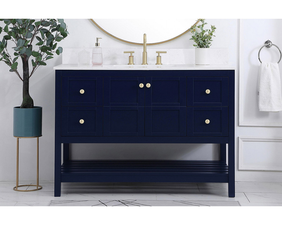 Elegant Bathroom Vanity - Blue (VF16448BL-BS)