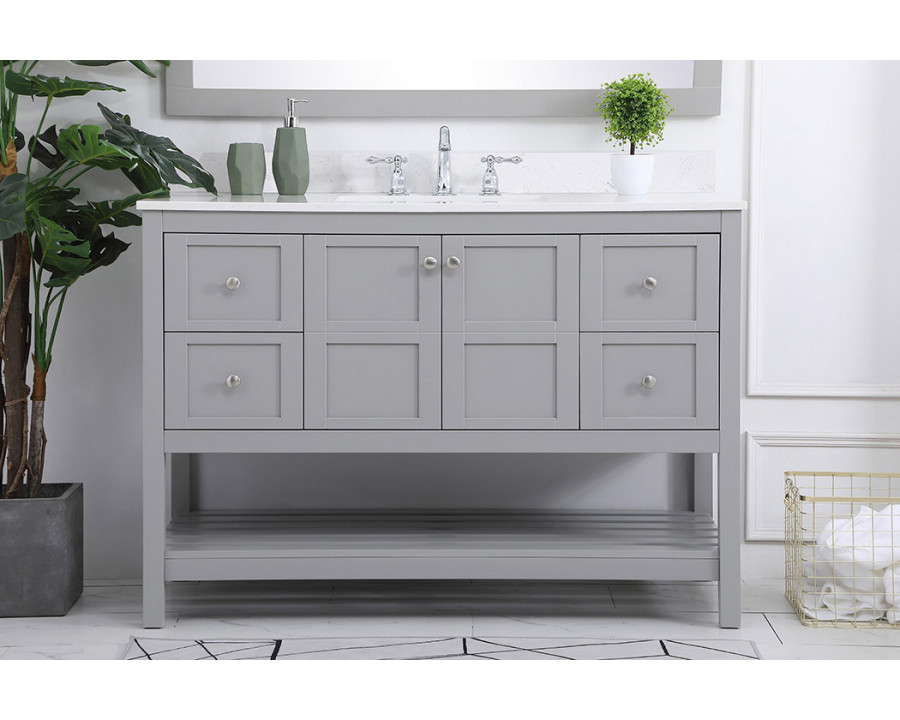 Elegant Bathroom Vanity - Gray (VF16448GR-BS)