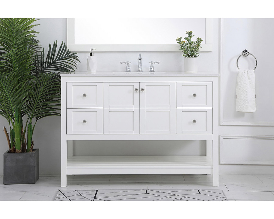 Elegant Bathroom Vanity - White (VF16448WH)