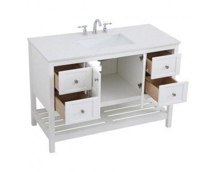 Elegant Bathroom Vanity - White (VF16448WH)