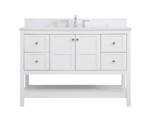 Elegant Bathroom Vanity - White (VF16448WH-BS)