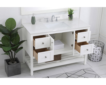 Elegant Bathroom Vanity - White (VF16448WH-BS)