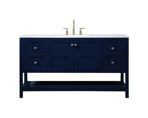 Elegant Bathroom Vanity - Blue (VF16460BL)