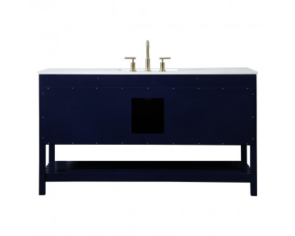 Elegant Bathroom Vanity - Blue (VF16460BL)