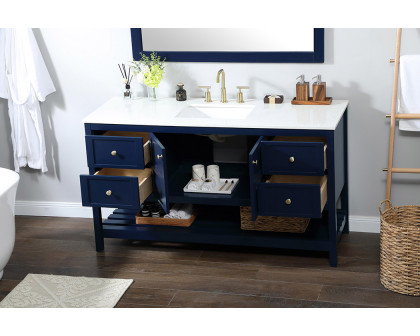 Elegant Bathroom Vanity - Blue (VF16460BL)