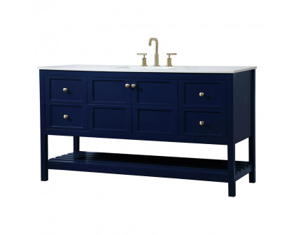 Elegant Bathroom Vanity - Blue (VF16460BL)