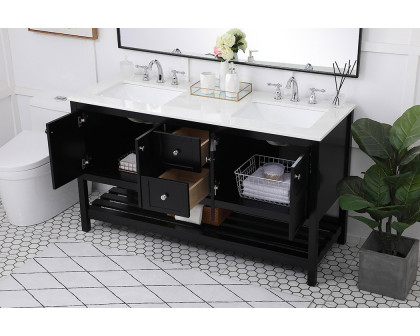 Elegant Bathroom Vanity - Black, L 60" (VF16460DBK)