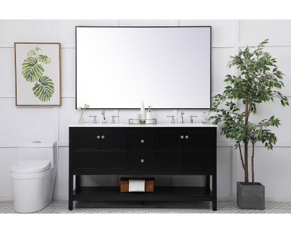 Elegant Bathroom Vanity - Black, L 60" (VF16460DBK)