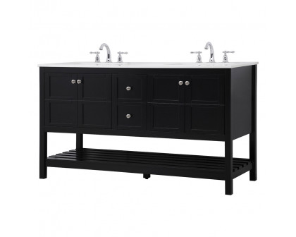 Elegant Bathroom Vanity - Black, L 60" (VF16460DBK)