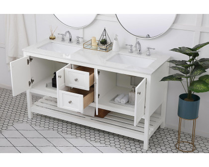 Elegant Bathroom Vanity - White, L 60" (VF16460DWH)