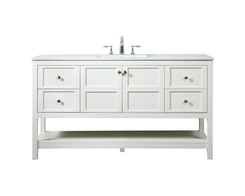 Elegant Bathroom Vanity - White (VF16460WH)