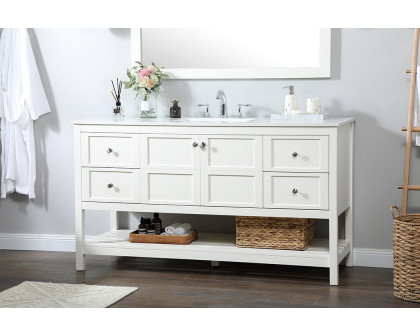 Elegant Bathroom Vanity - White (VF16460WH)