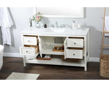 Elegant Bathroom Vanity - White (VF16460WH)