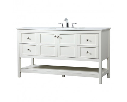 Elegant Bathroom Vanity - White (VF16460WH)