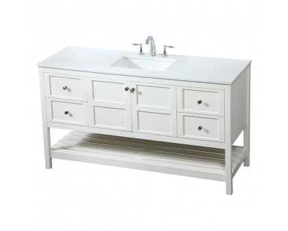 Elegant Bathroom Vanity - White (VF16460WH)