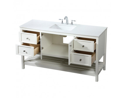 Elegant Bathroom Vanity - White (VF16460WH)