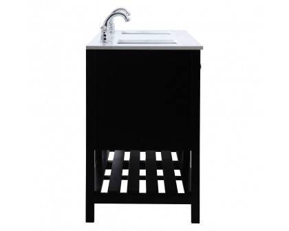 Elegant Bathroom Vanity - Black, L 72" (VF16472DBK)